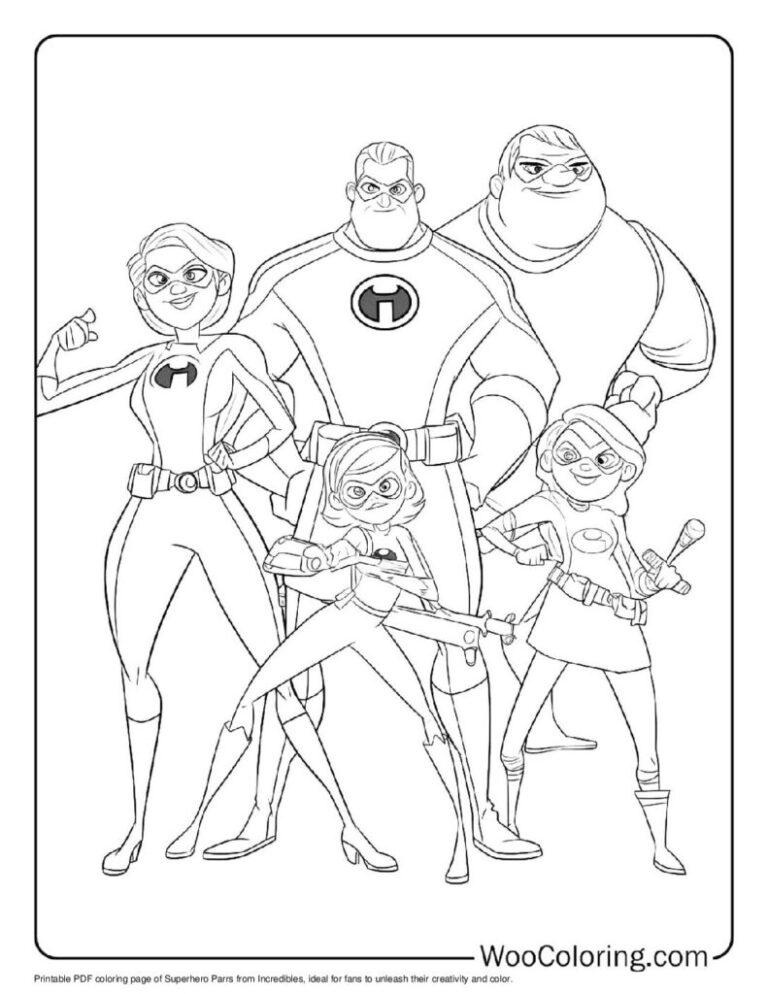 100 Incredibles Coloring Pages Free PDF To Print Woo Coloring