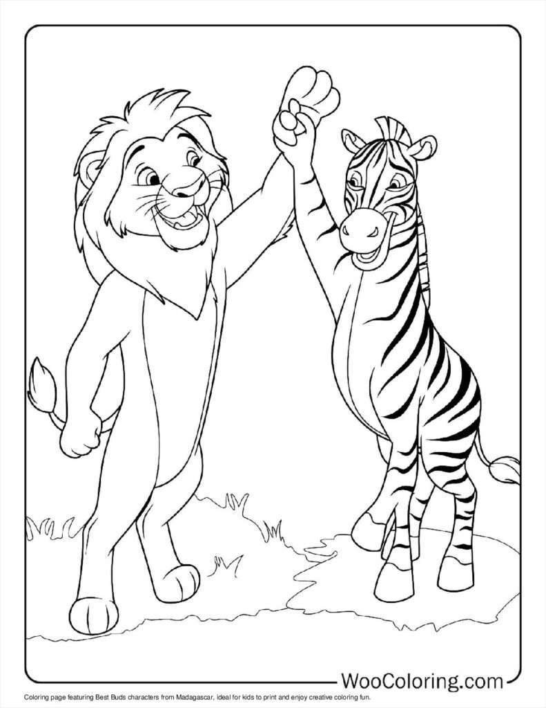 madagascar characters coloring pages