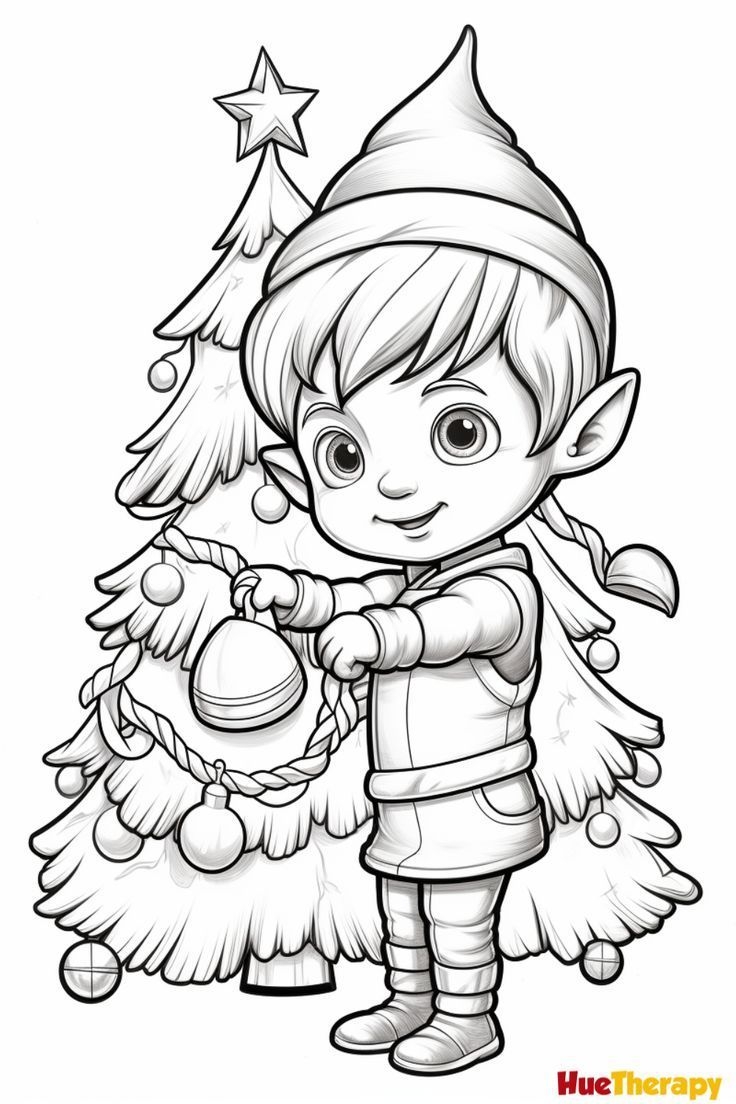 11 Free Printable Christmas Elf Coloring Pages For Kids