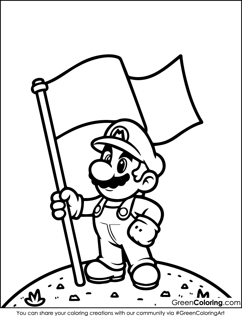 free coloring pages mario characters