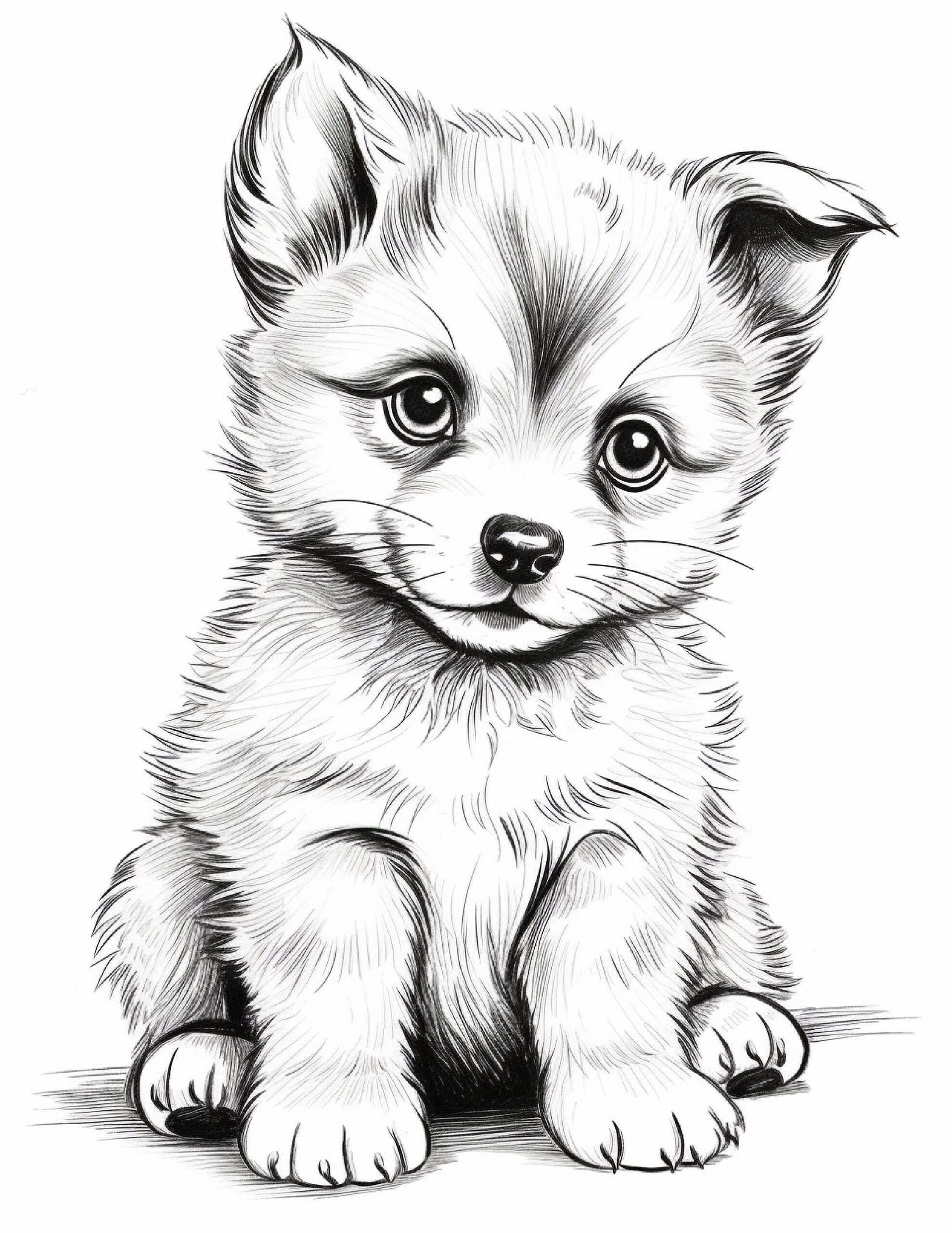 realistic cute animal coloring pages