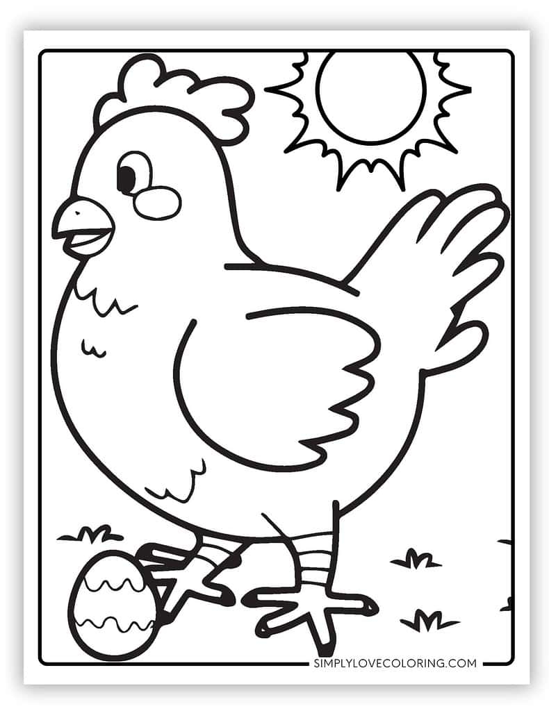 17 Cute Hen Coloring Pages Free PDF Printables Simply Love Coloring