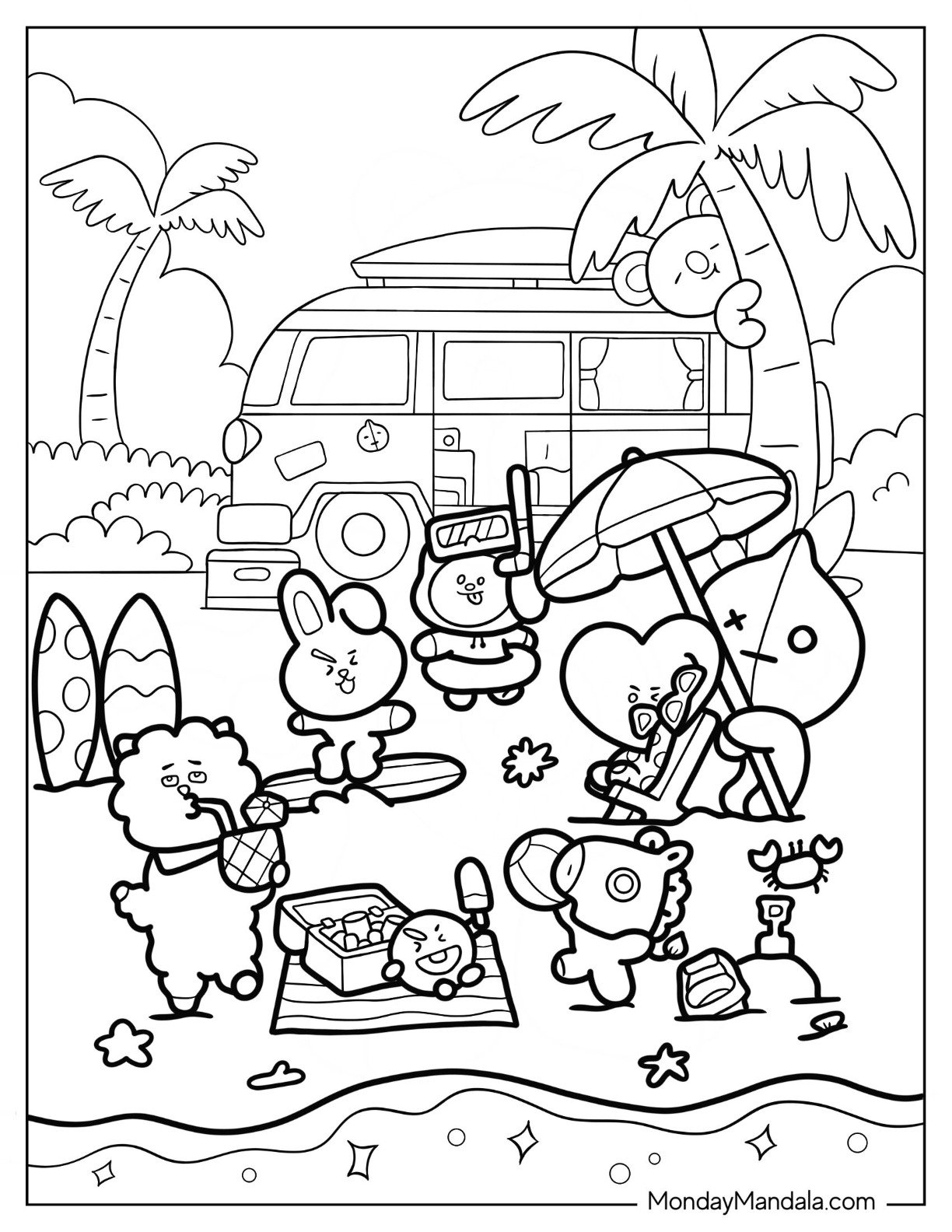 20 BT21 Coloring Pages Free PDF Printables 