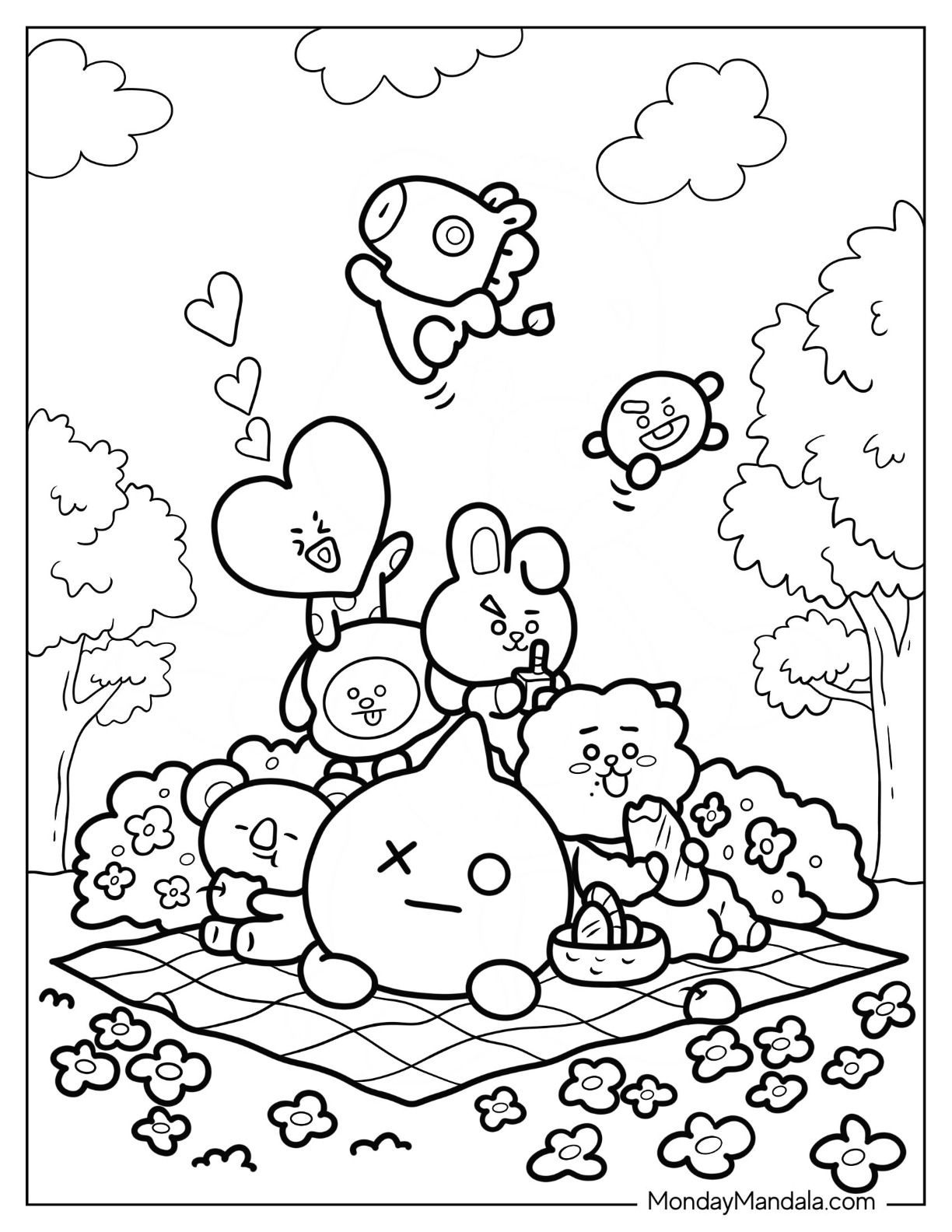 20 BT21 Coloring Pages Free PDF Printables 
