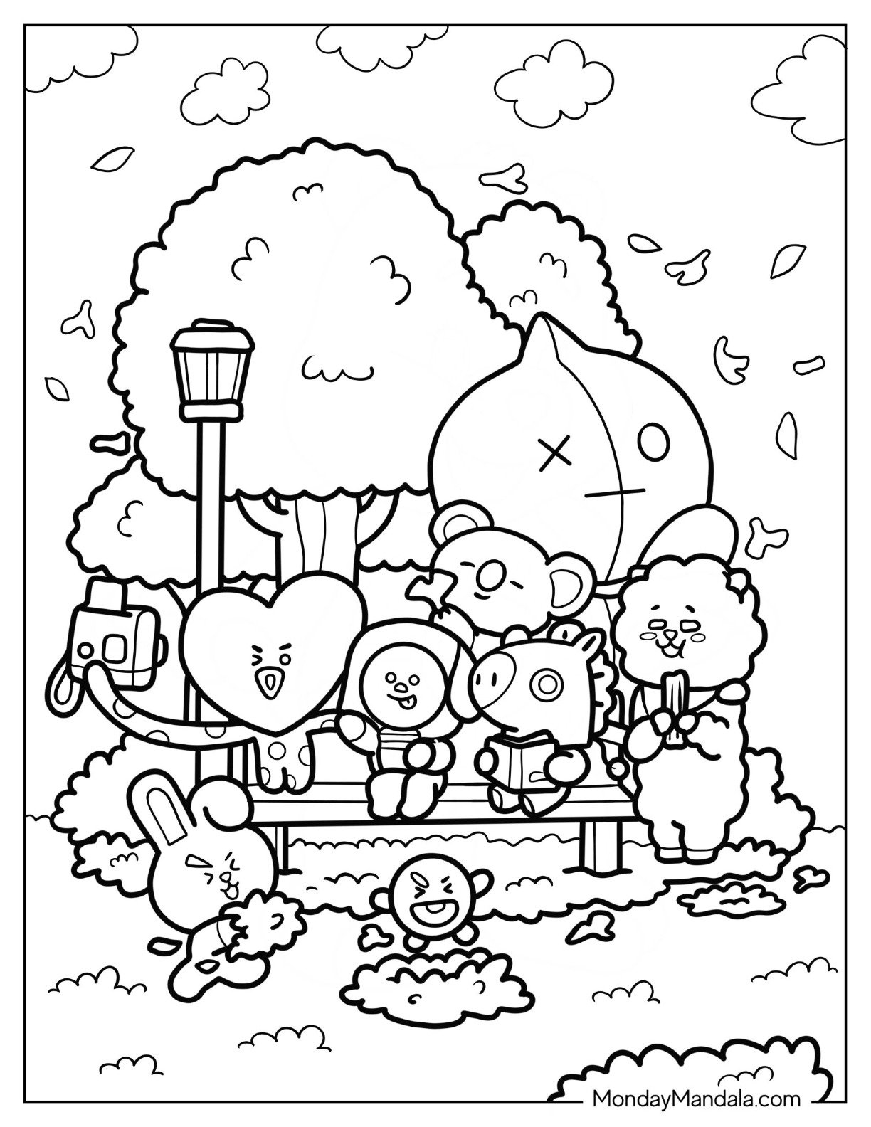 20 BT21 Coloring Pages Free PDF Printables 