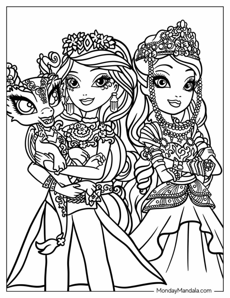20 Ever After High Coloring Pages Free PDF Printables