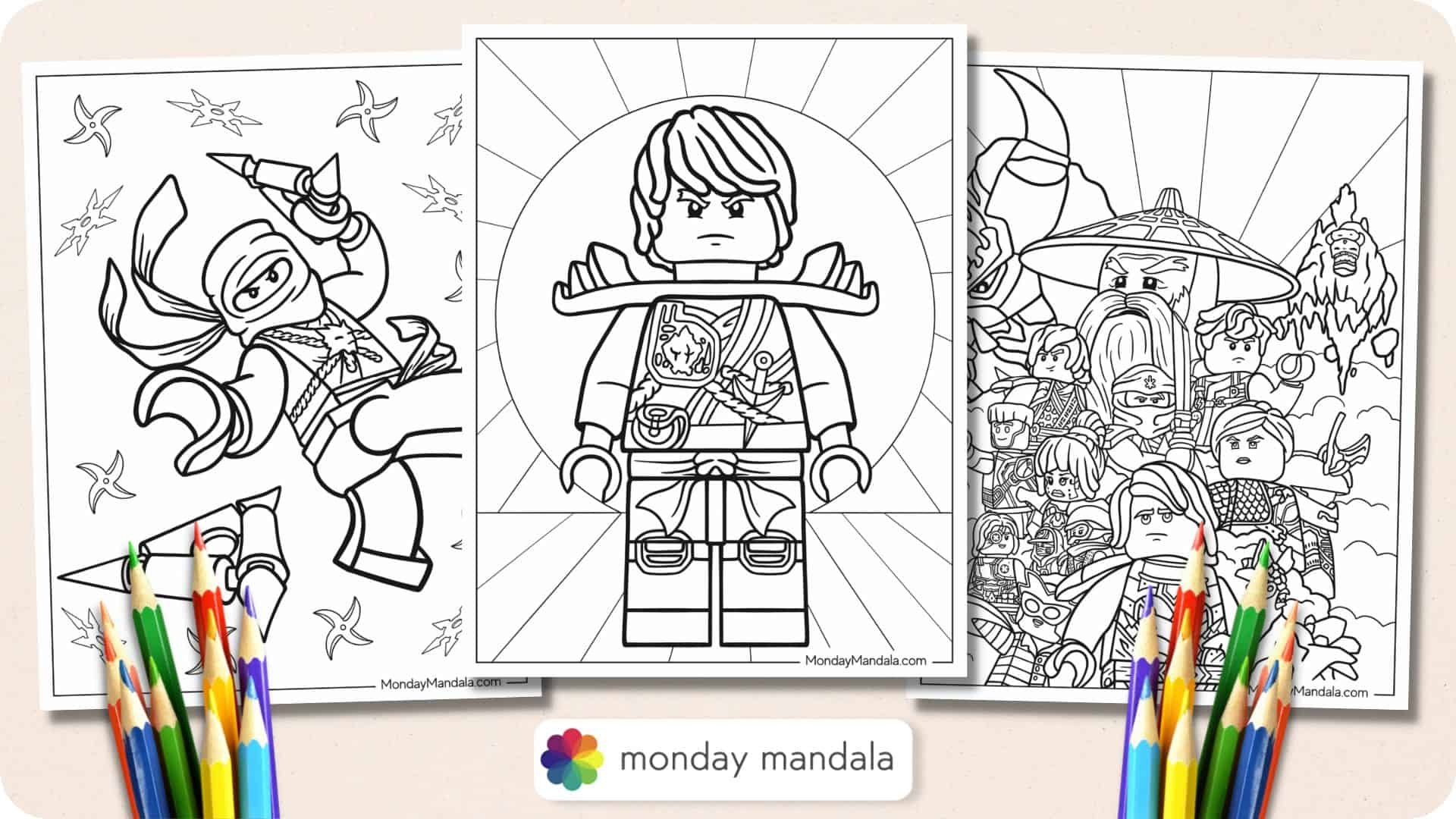 ninjago characters coloring pages