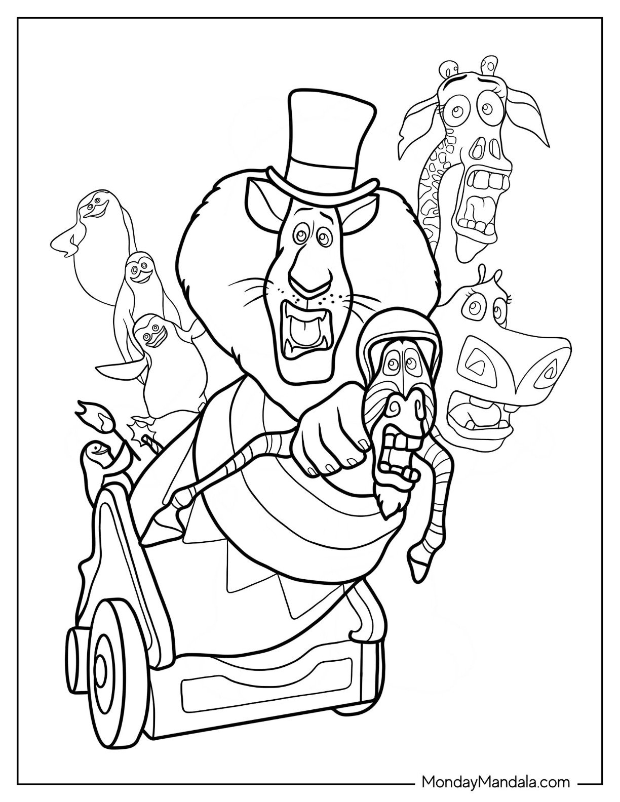 20 Madagascar Coloring Pages Free PDF Printables 