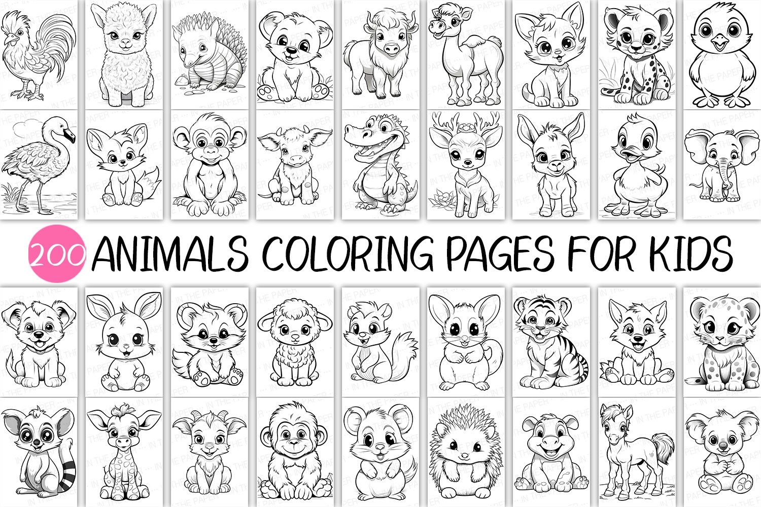 animals color page