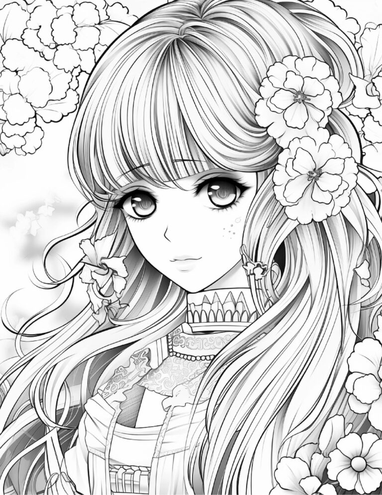 200 Anime Coloring Pages Printable Manga Art PDF Download Etsy
