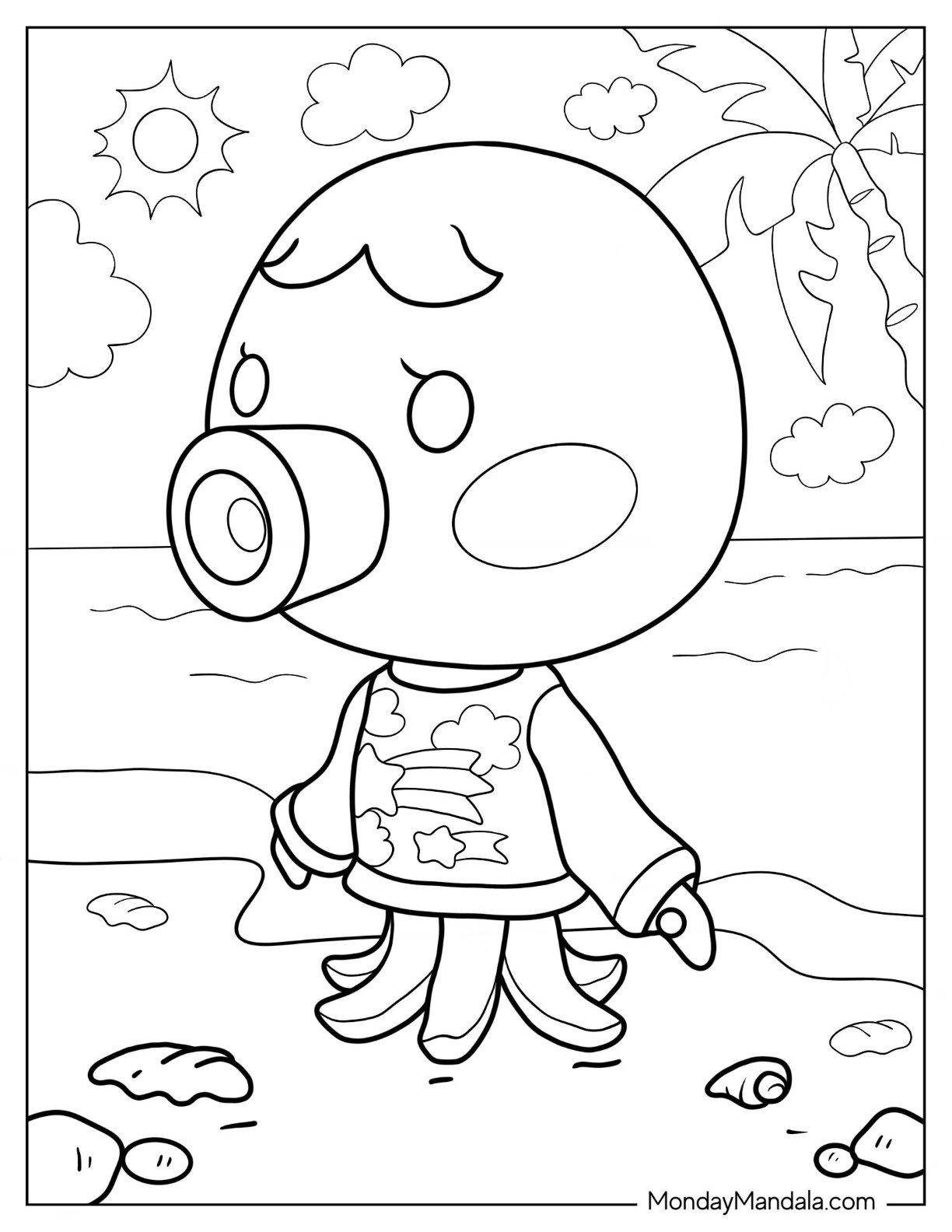 22 Animal Crossing Coloring Pages Free PDF Printables 