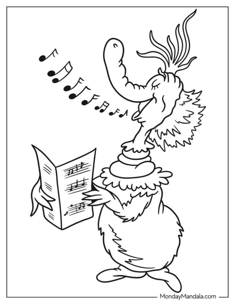 coloring pages for dr seuss characters