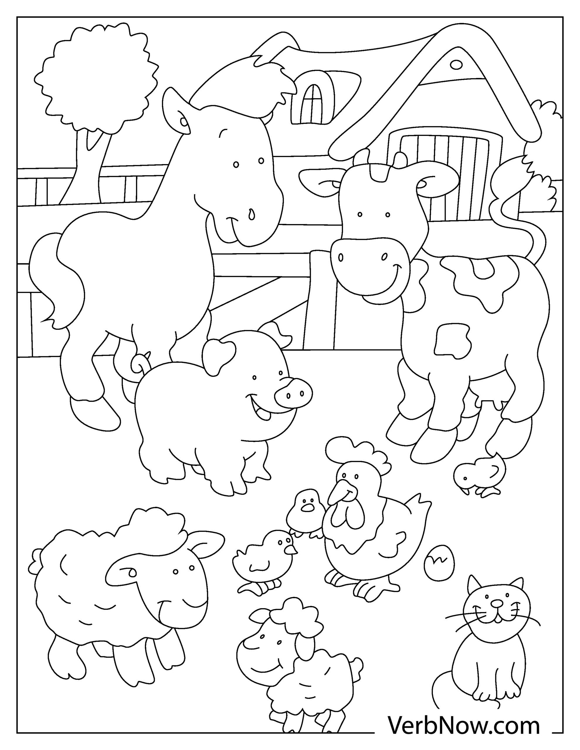22 Free Farm Animals Coloring Pages For Download Printable PDF 22 Free Farm Animals Coloring Pages For Download Printable PDF