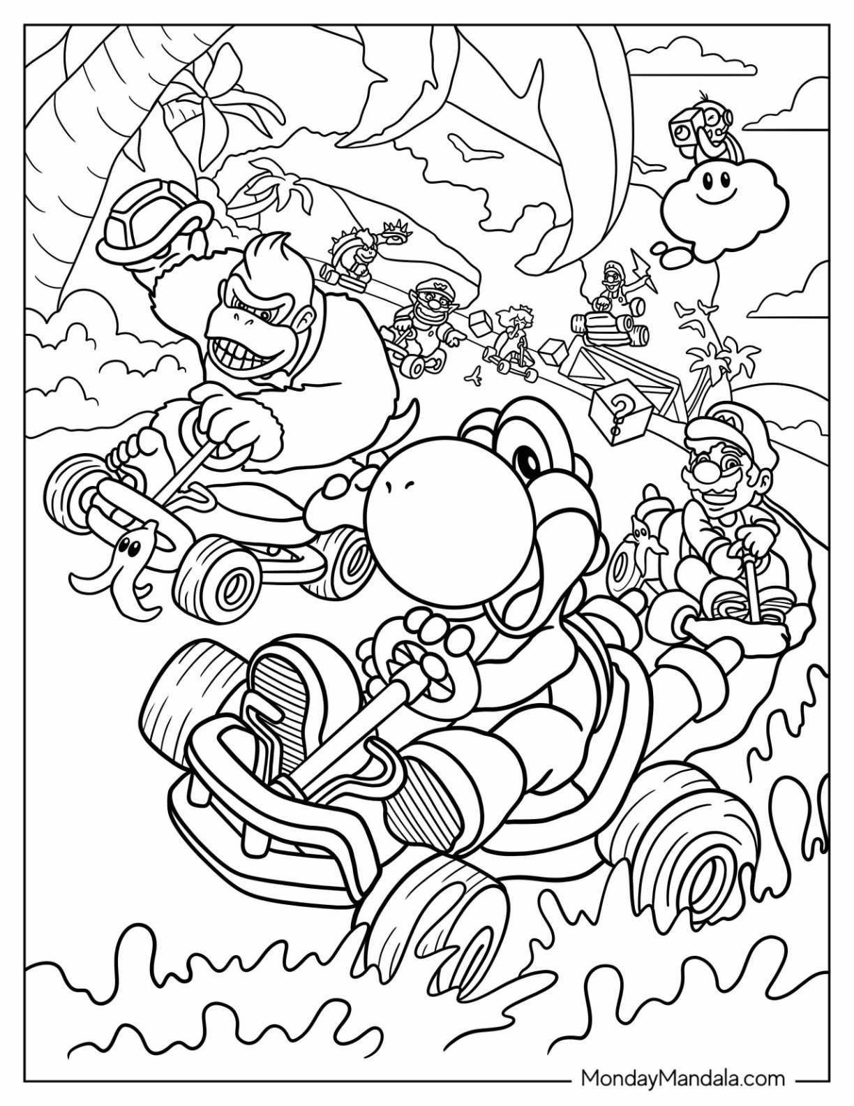 nintendo characters coloring pages