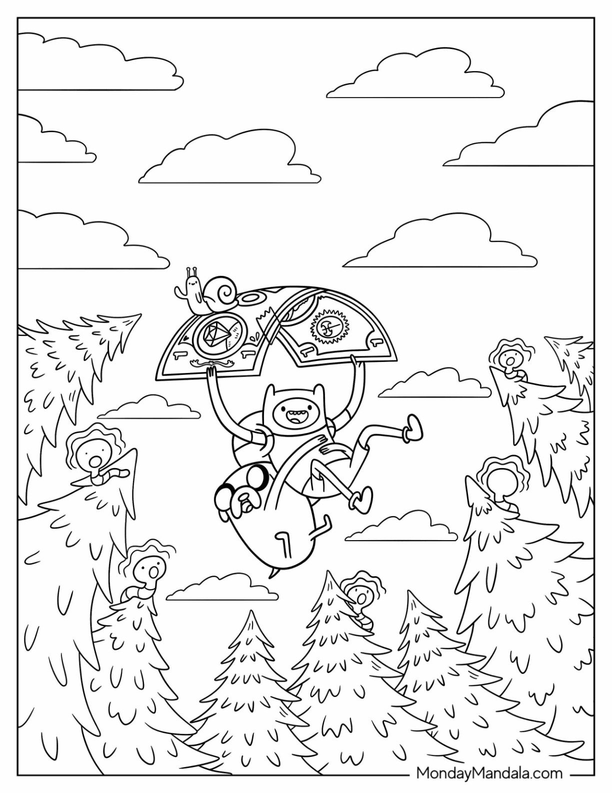 adventure time characters coloring pages