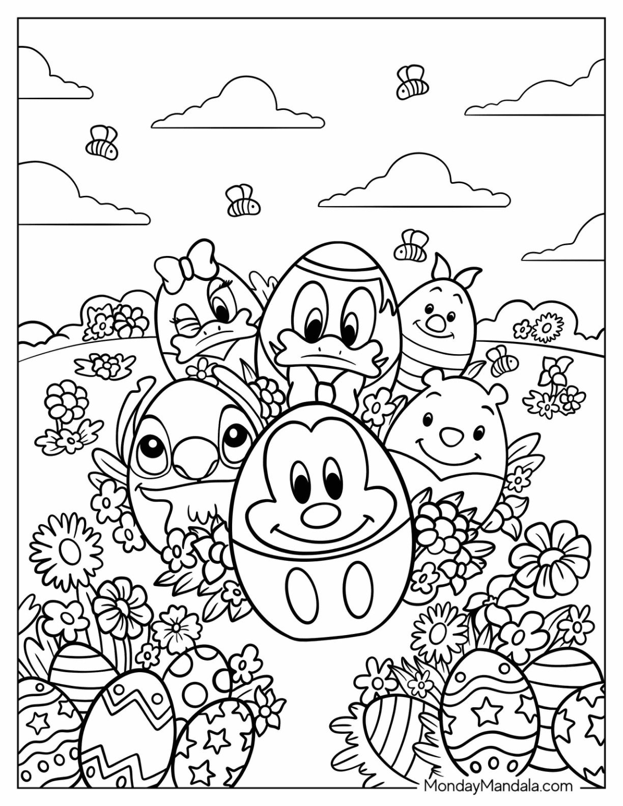 24 Disney Easter Coloring Pages Free PDF Printables 