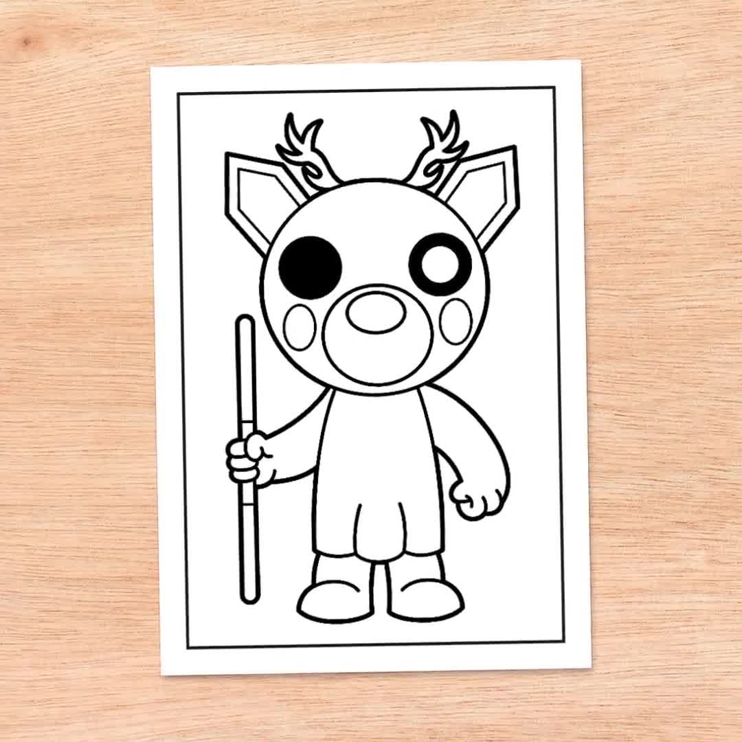 24 Roblox Piggy Characters Printable Coloring Pages A4 Coloring Book For Kids Gamer Printable Coloring Pages Roblox Piggy Characters Bundle Etsy
