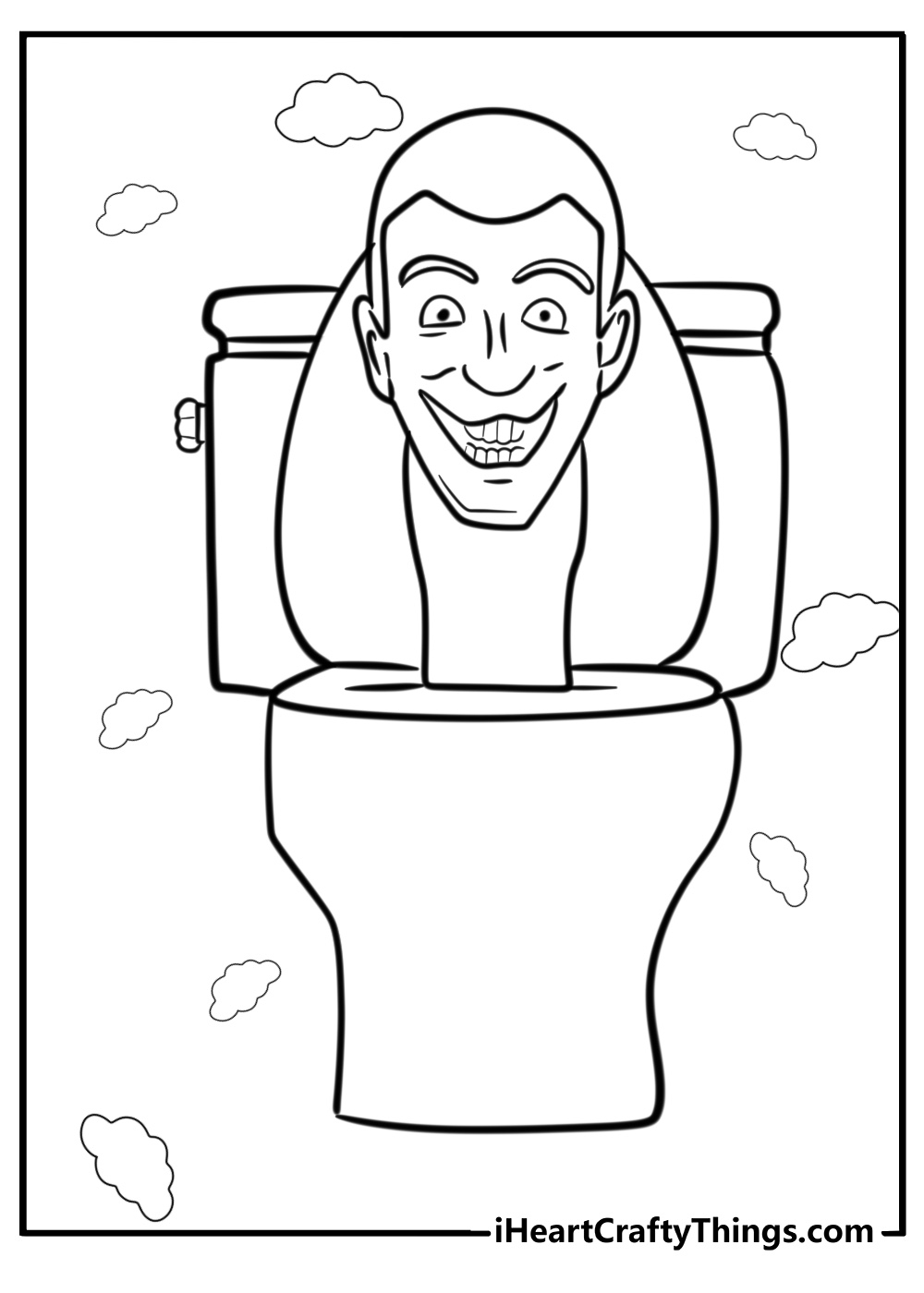 skibidi toilet characters coloring pages