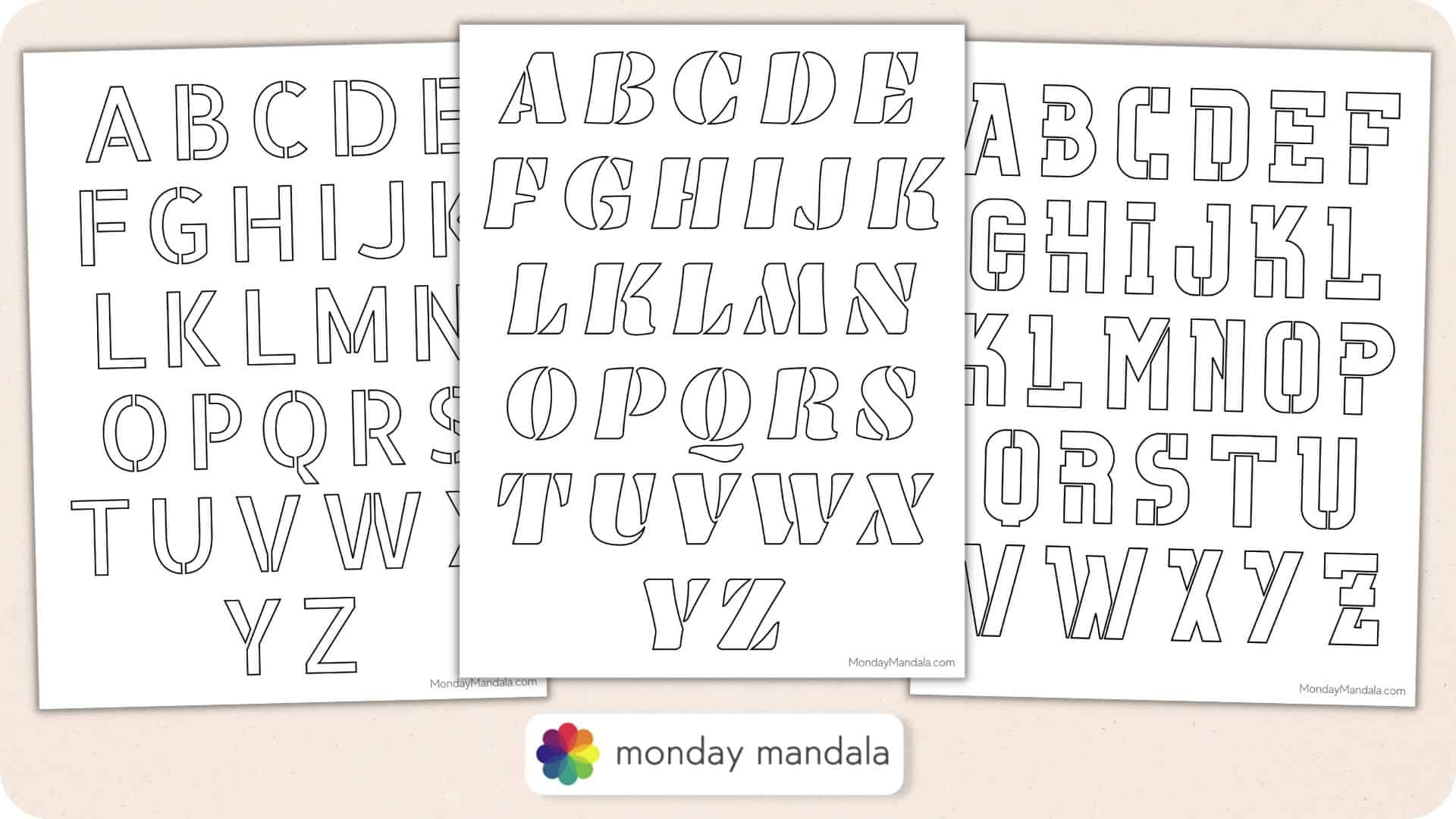 alphabet stencils printable