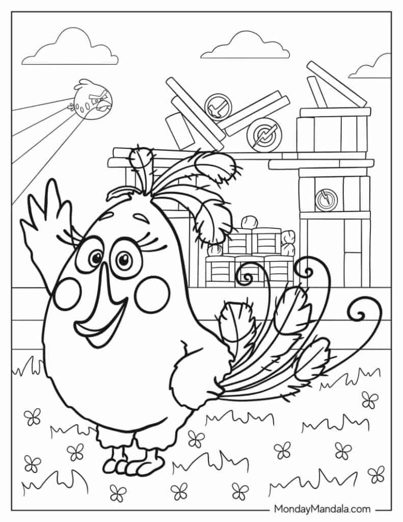 angry birds characters coloring pages