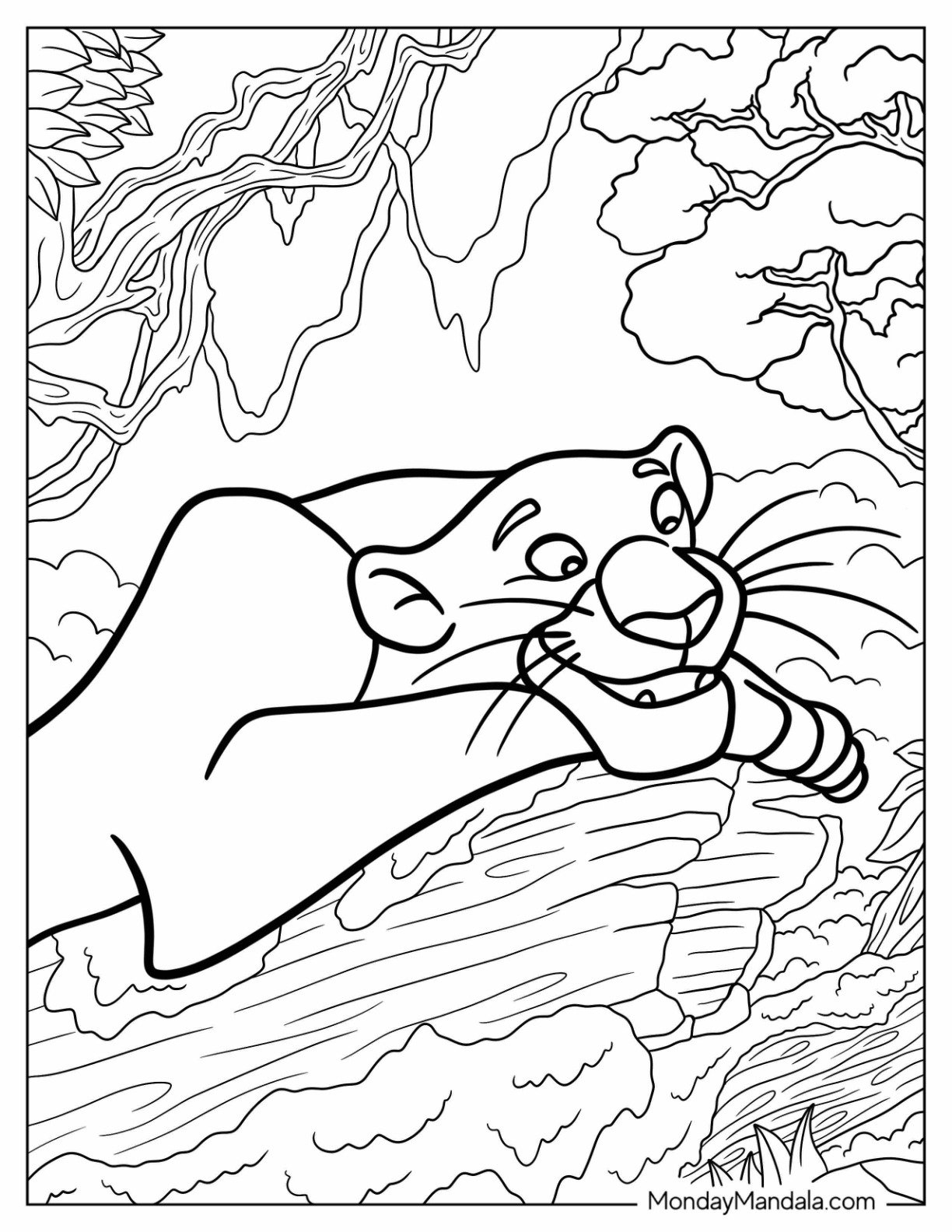 26 Jungle Book Coloring Pages Free PDF Printable 
