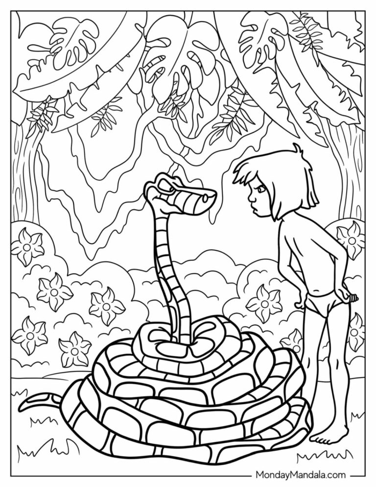 26 Jungle Book Coloring Pages Free PDF Printable