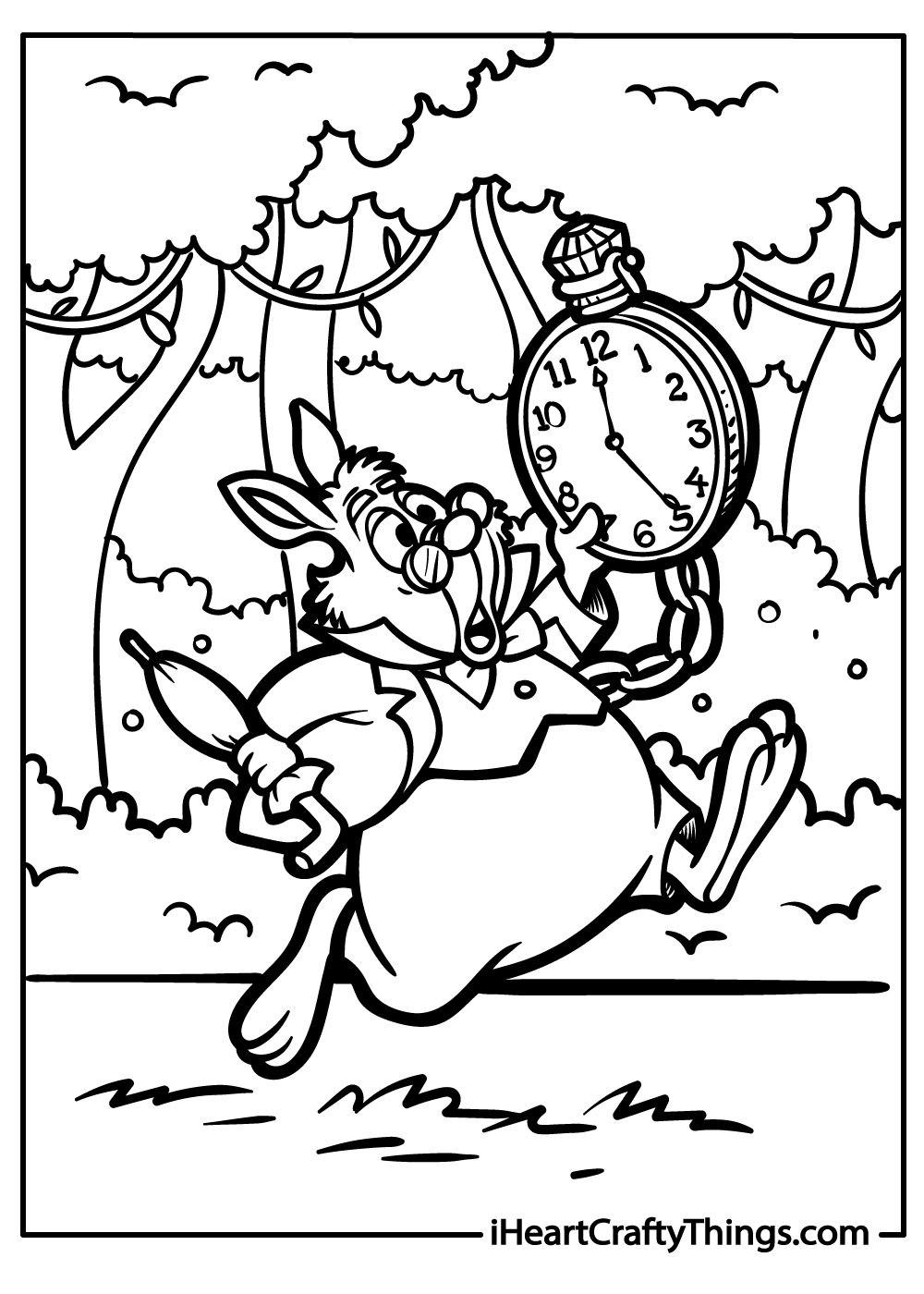 alice in wonderland characters coloring pages