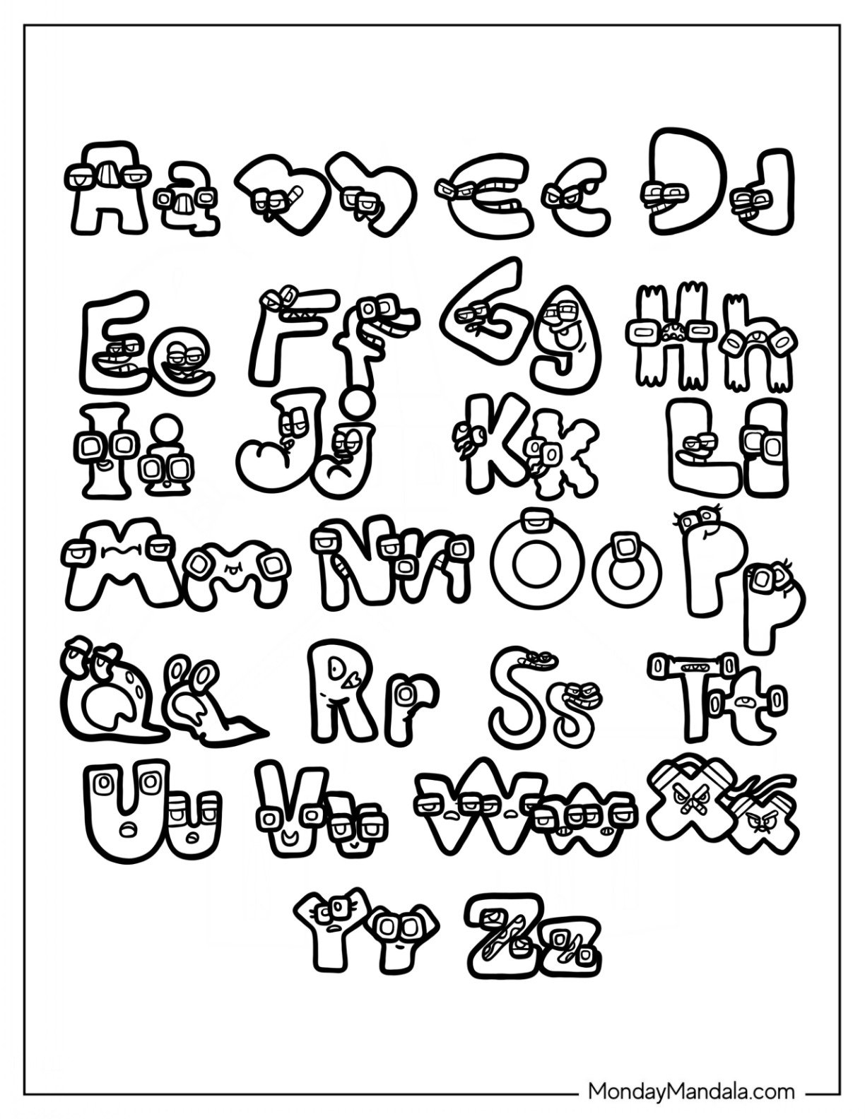 alphabet lore printable