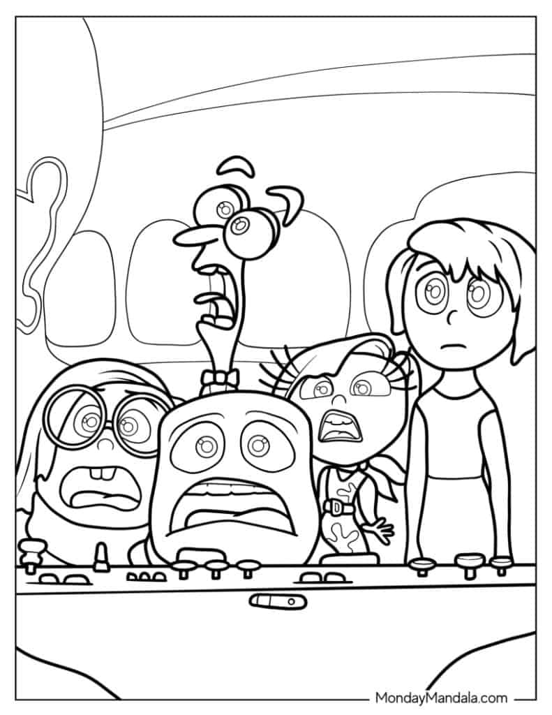 coloring pages of inside out characters