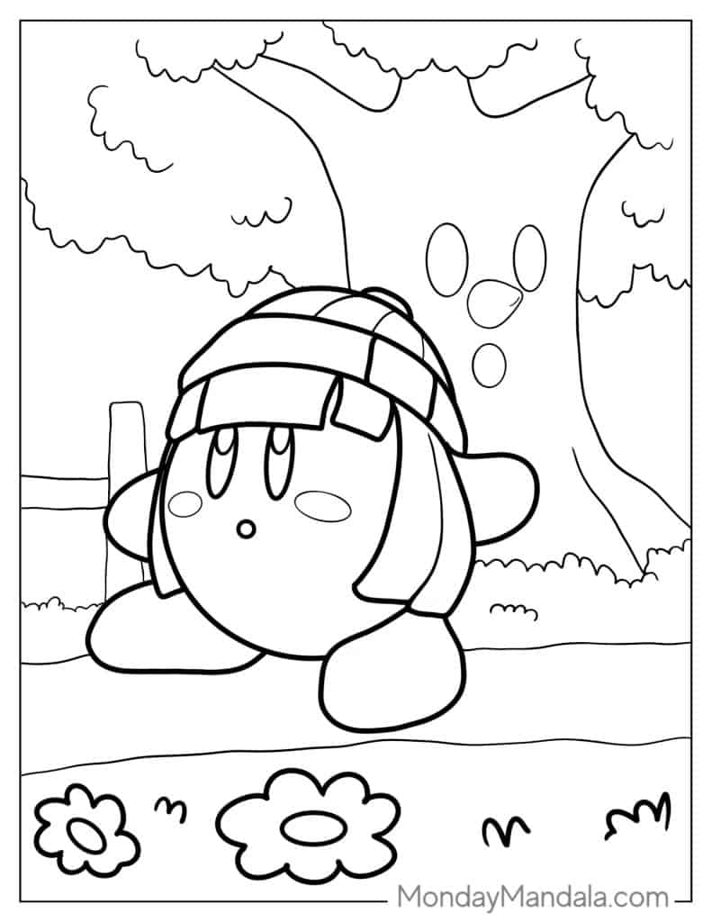 kirby characters coloring pages