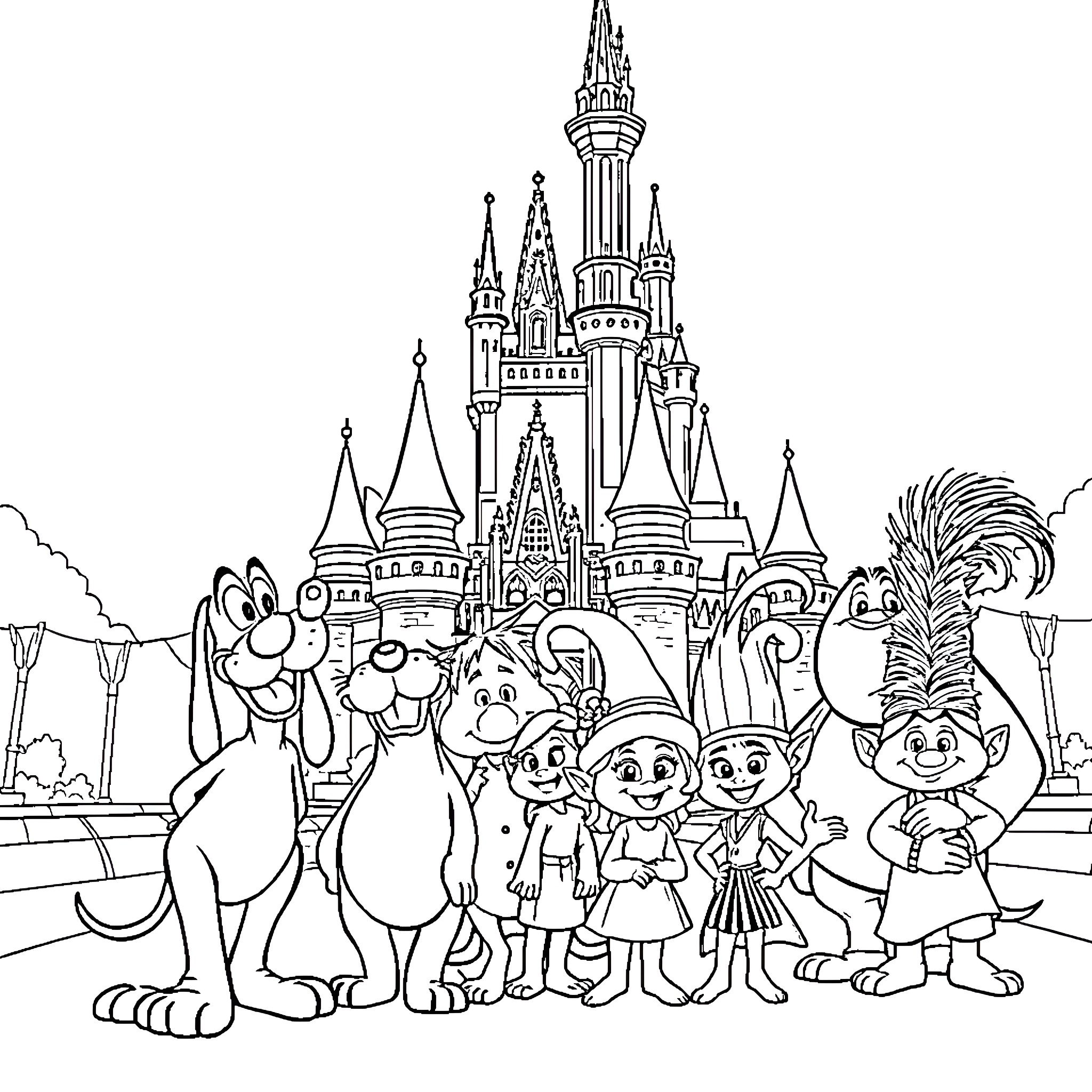 all disney characters coloring pages