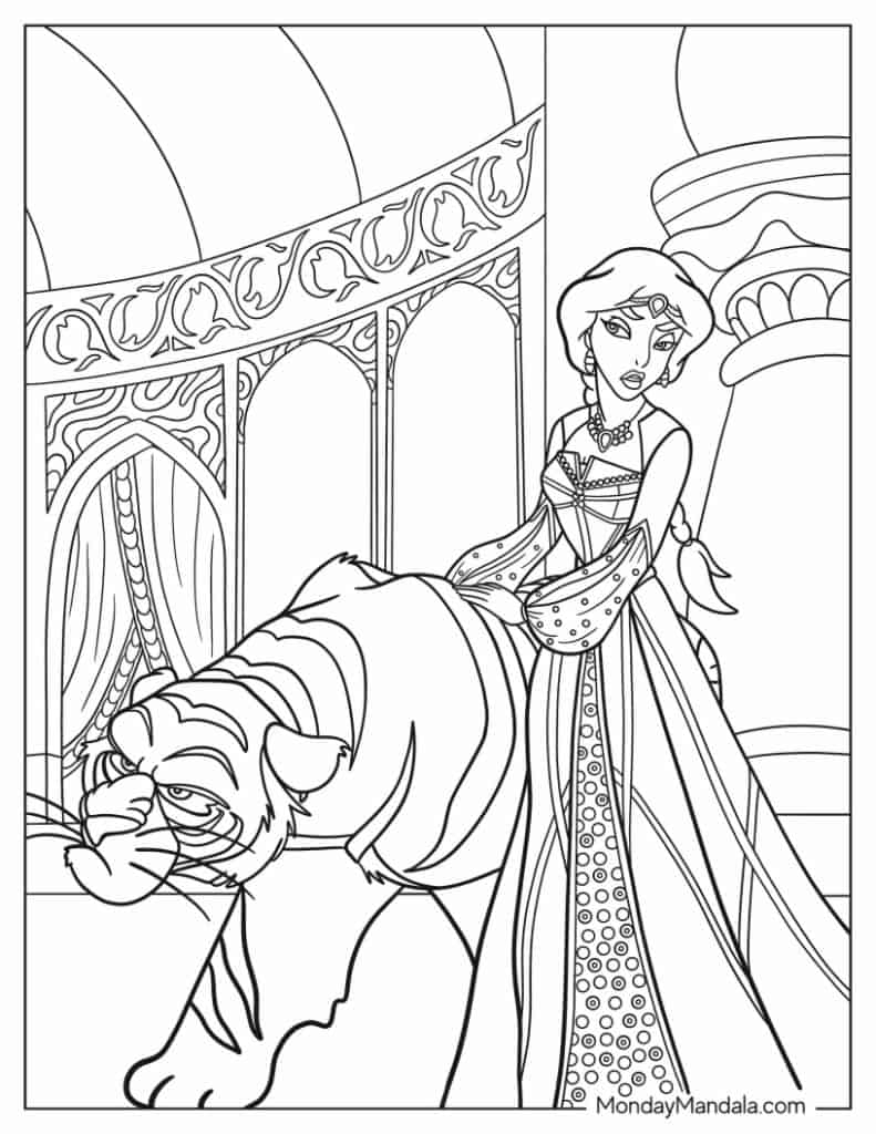disney princess characters coloring pages