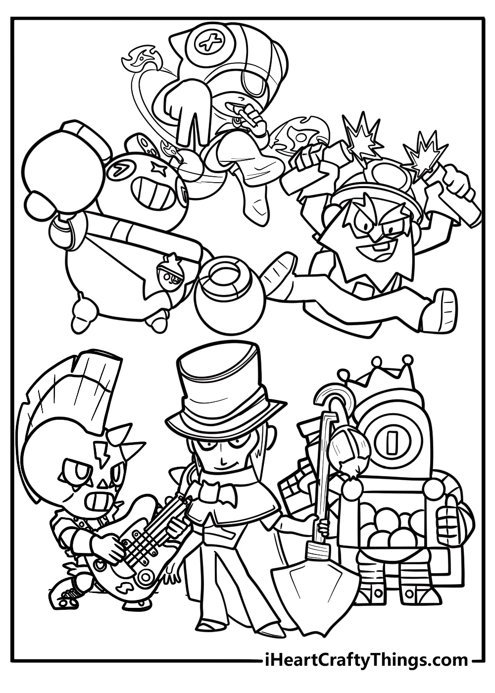 brawl stars characters coloring pages