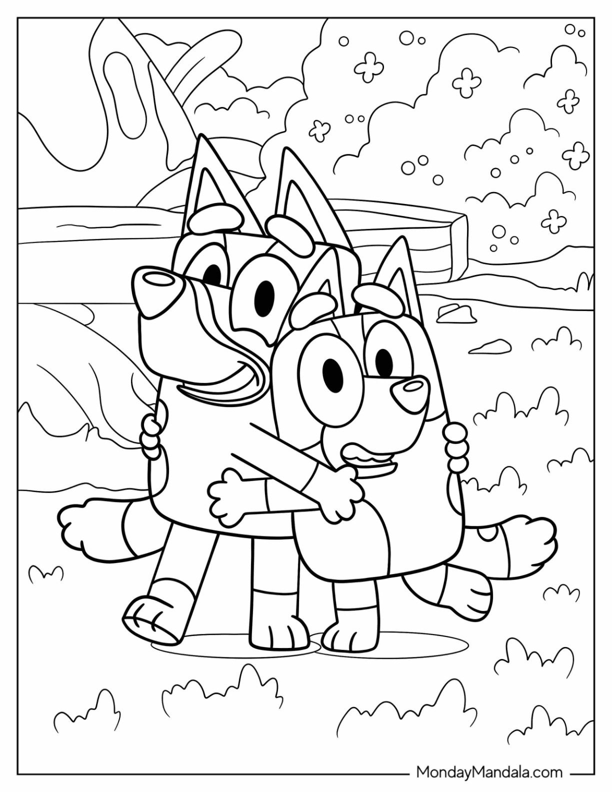 kids character coloring pages