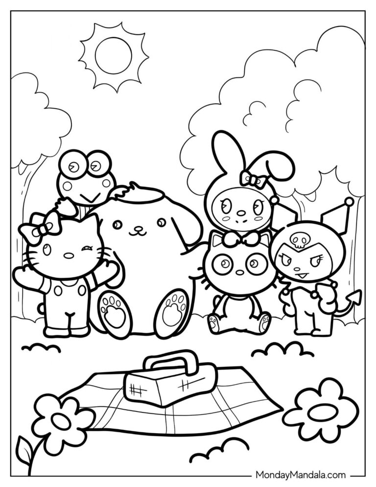 30 Sanrio Coloring Pages Free PDF Printables