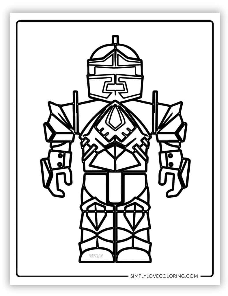 roblox character coloring page
