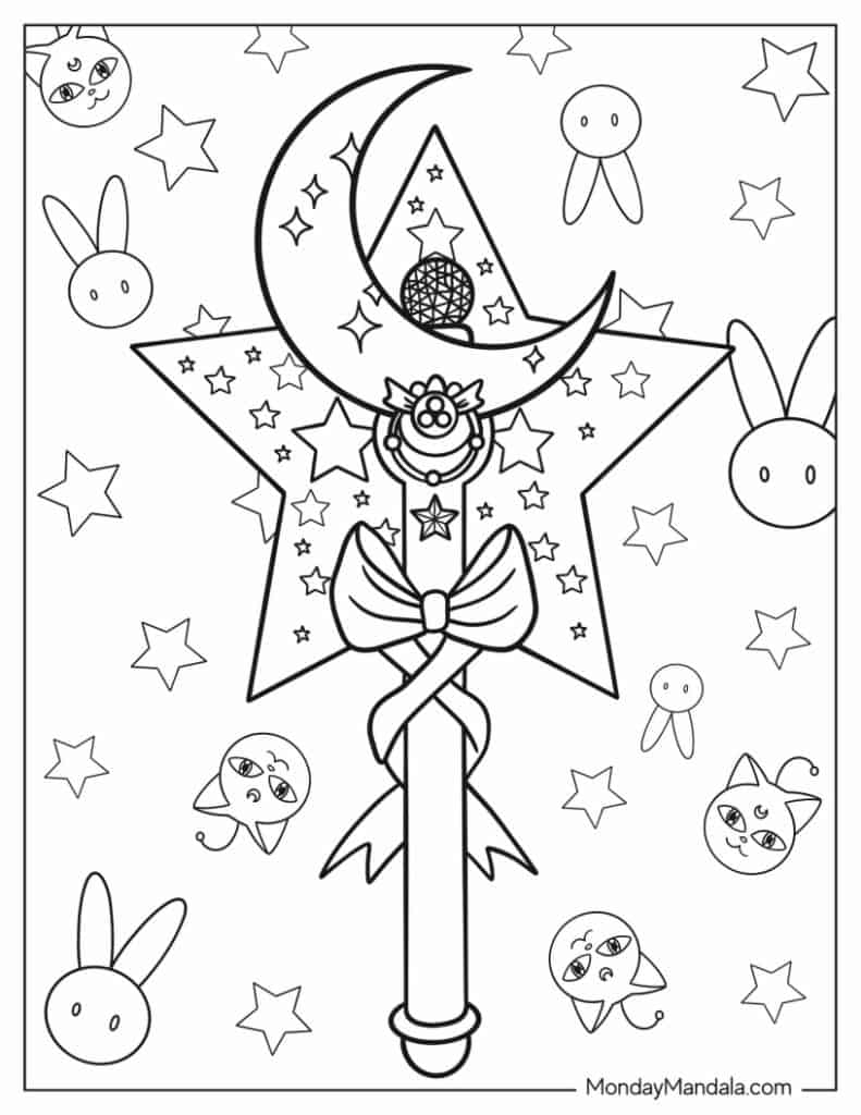 sailor moon characters coloring pages