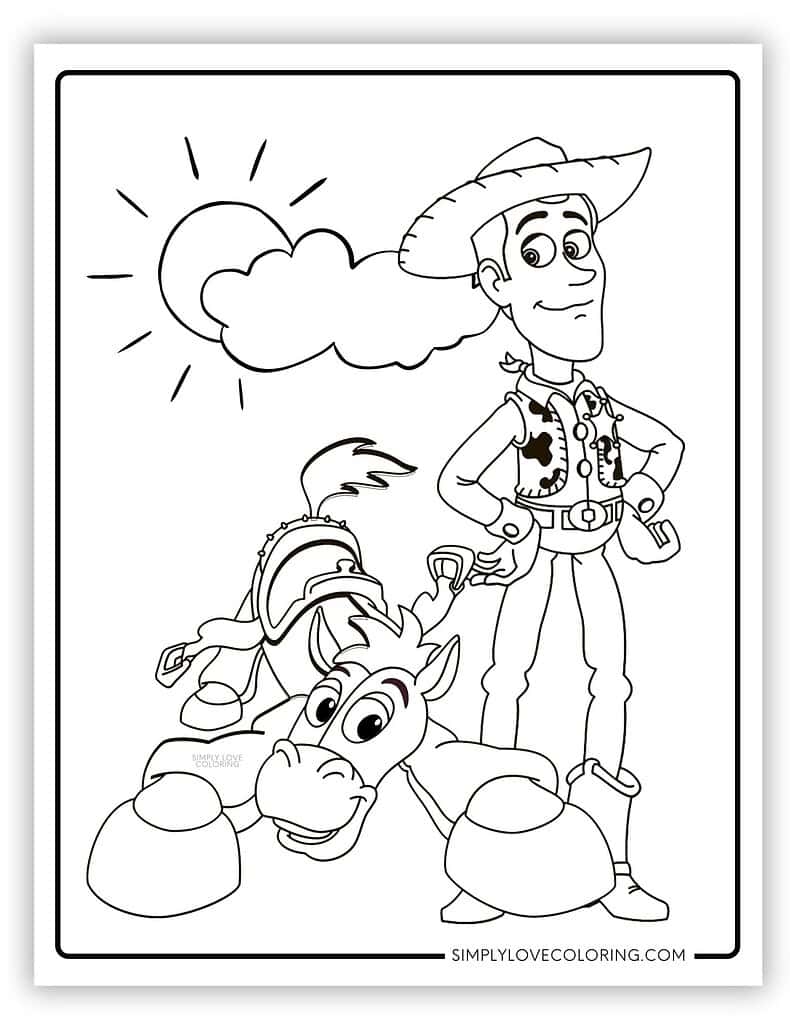 toy story characters coloring pages