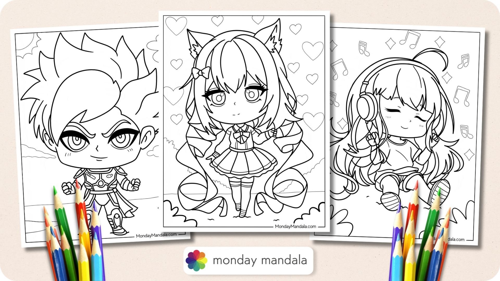 43 Chibi Coloring Pages Free PDF Printables 