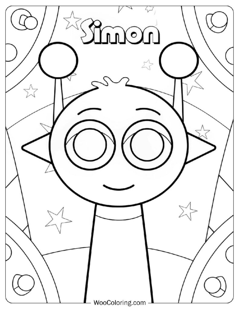 sprunki characters coloring page