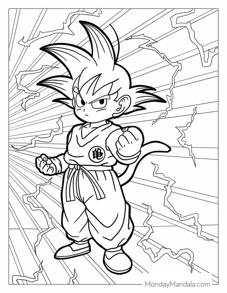 dbz characters coloring pages