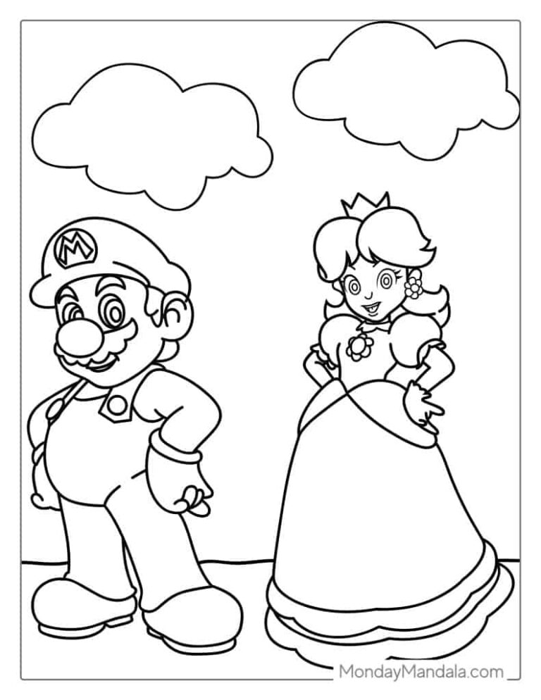 50 Mario Coloring Pages Free PDF Printables