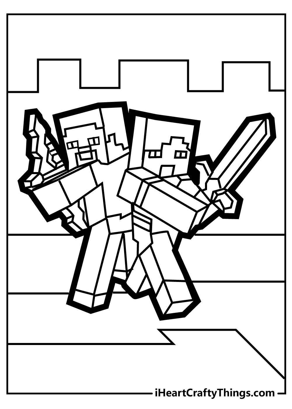 minecraft character coloring pages