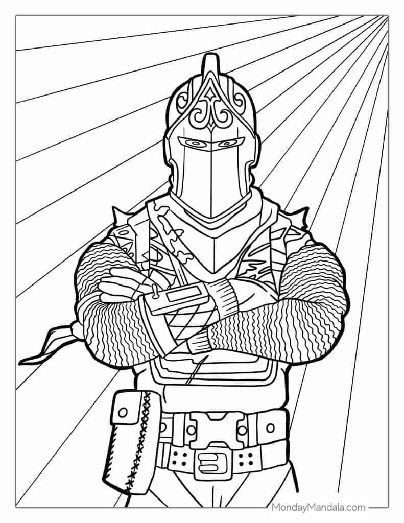 fortnite character coloring page