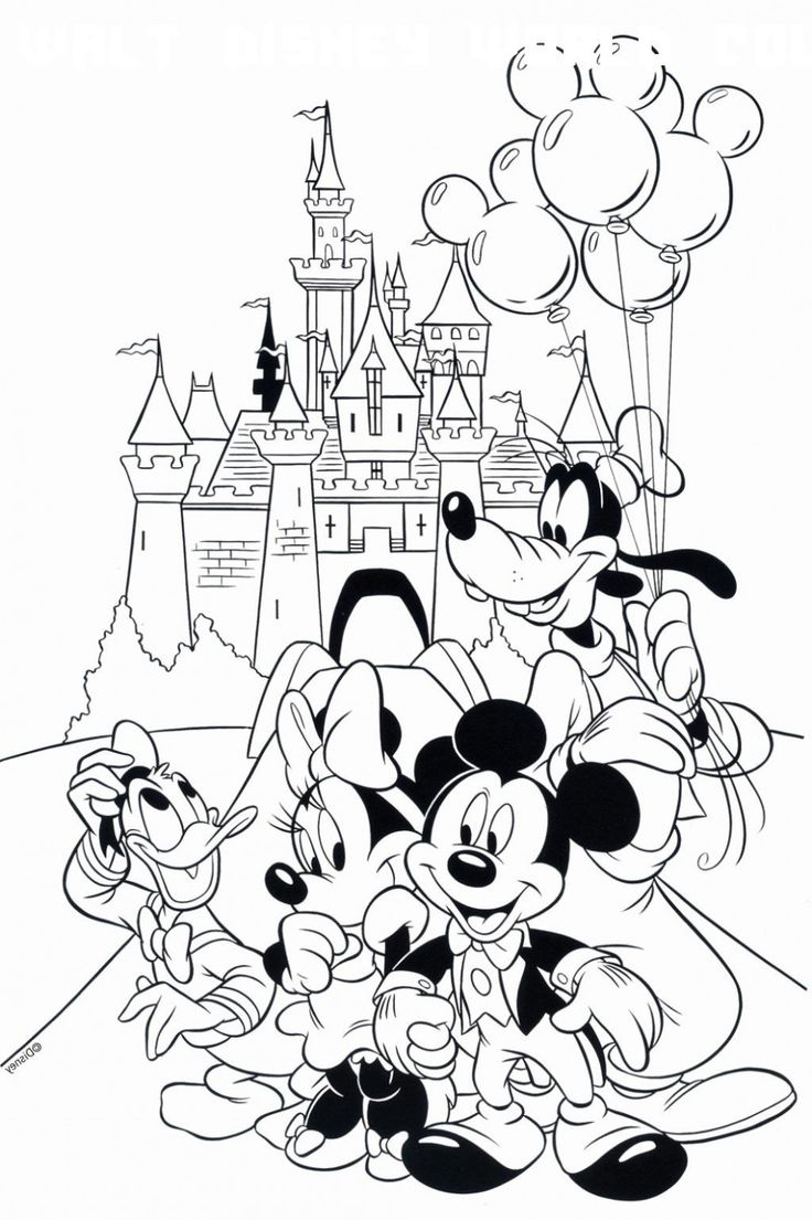 6 Walt Disney World Coloring Pages