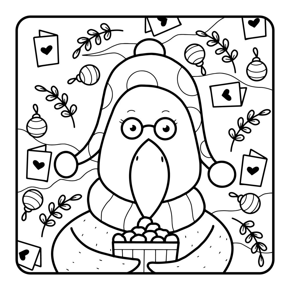 coloring pages christmas animals
