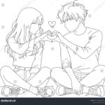 70 Anime Couple Coloring Pages Stock Vectors And Vector Art Shutterstock