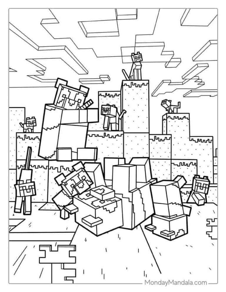 88 Minecraft Coloring Pages Free PDF Printables 
