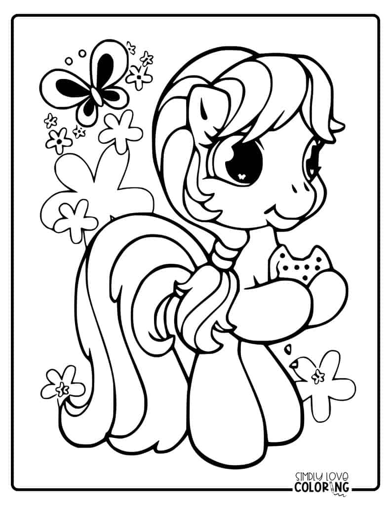 little pony characters coloring pages