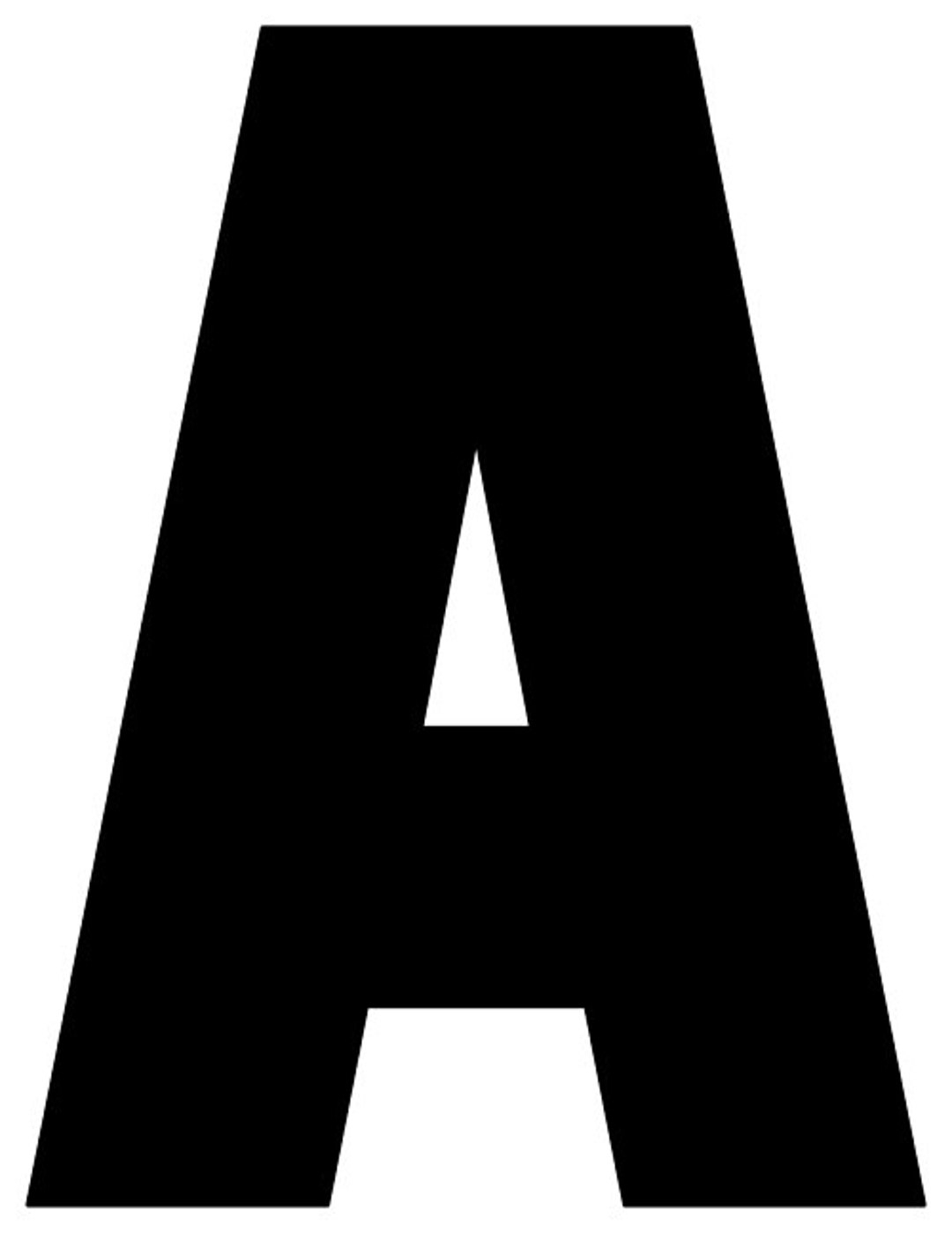 8x10 5 Inch Black Printable Alphabet Letters Etsy